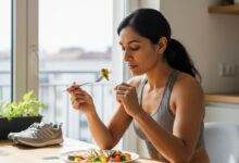 Person demonstrating commitment to mindful eating and portion control after receiving the Gastric Band weight loss tool.